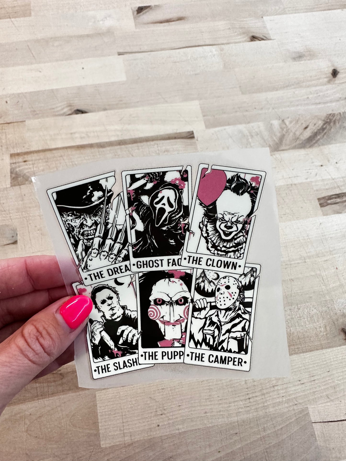 Halloween gang cards SIZE DTF TRANSFERPRINT TO ORDER