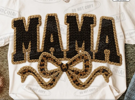 RTS MAMA BROWN BLACK LEOPARD DTF DIRECT TO FILM transfers ADULT 9X12