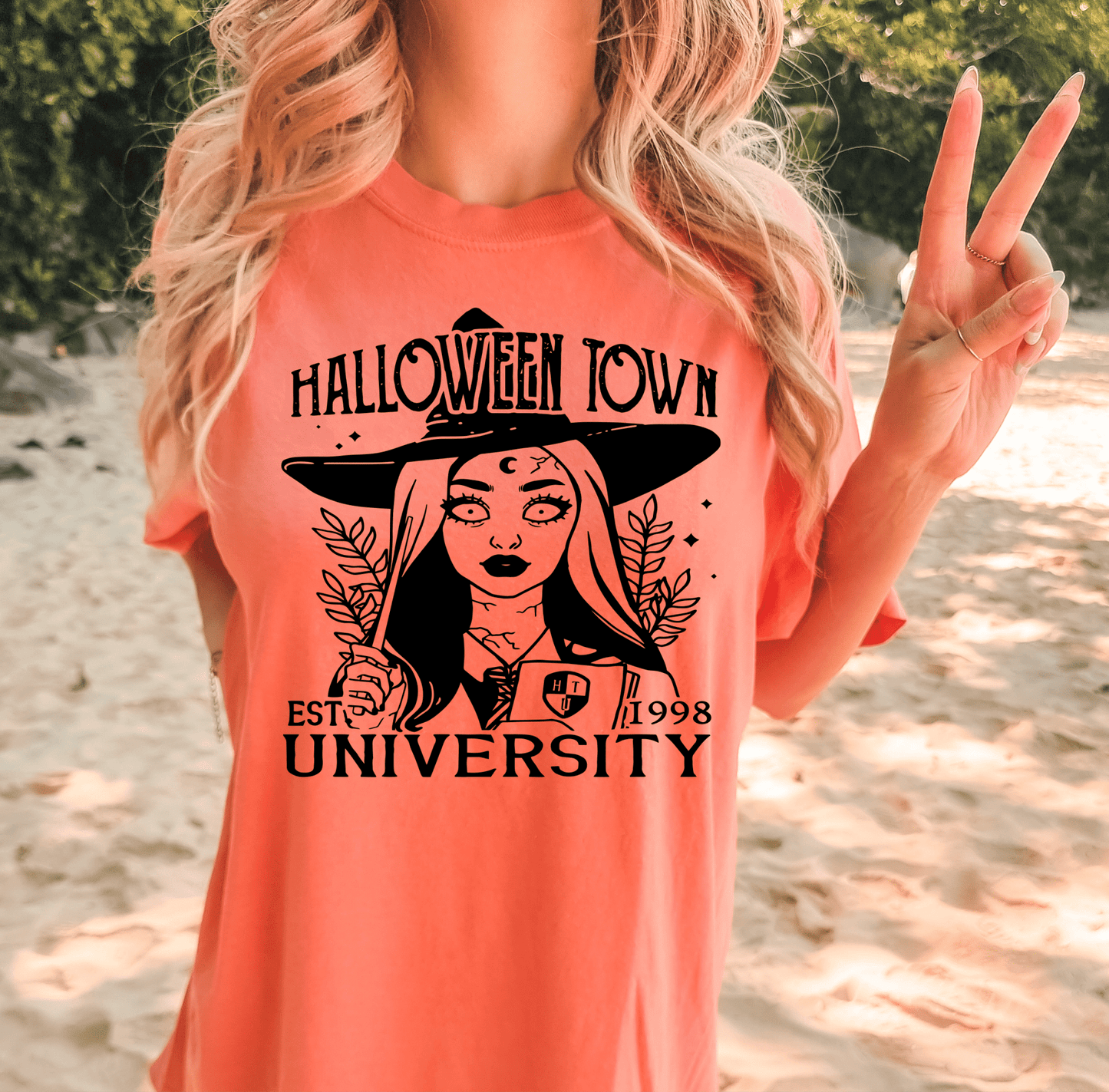 HALLOWEEN TOWN EST 1993 University SINGLE COLOR BLACK size ADULT DTF TRANSFERPRINT TO ORDER - Do it yourself Transfers