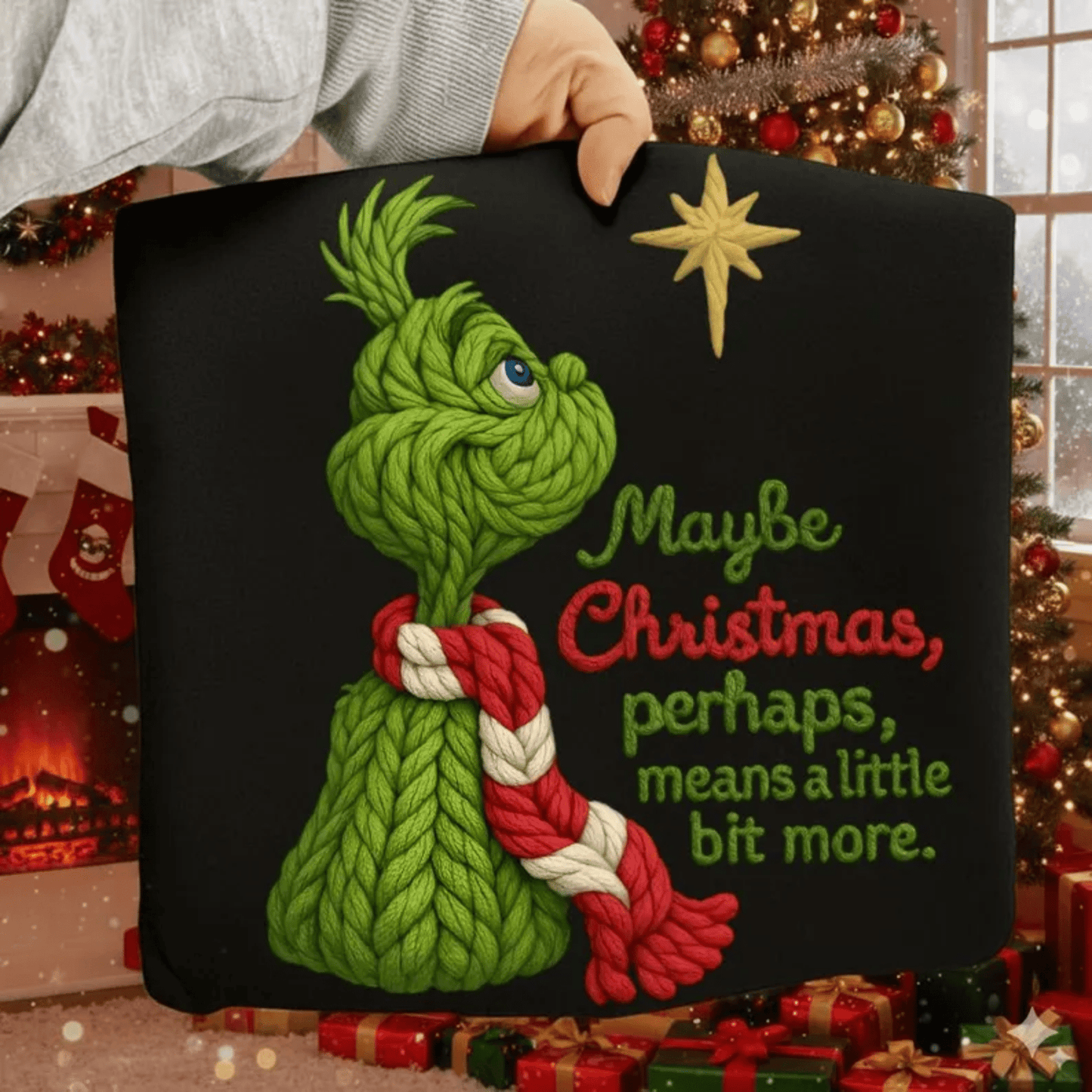 RTS MAYBE CHRISTMAS PERHAPS MEANS A LITTLE MORE GREEN MAN FAUX DTF DIRECT TO FILM transfers ADULT 10X12 - Do it yourself Transfers