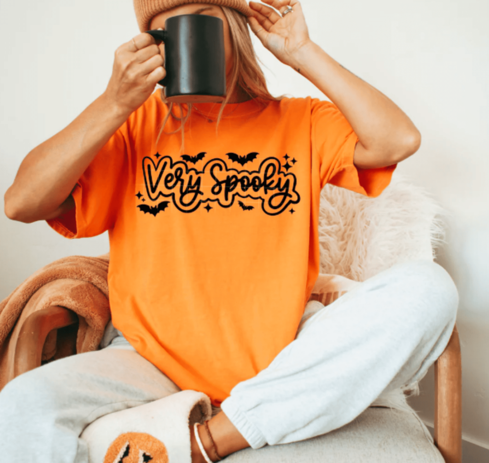 RTS VERY SPOOKY BATS HALLOWEEN SINGLE COLOR BLACK SCREEN PRINT transfer ADULT 7X12 - Do it yourself Transfers