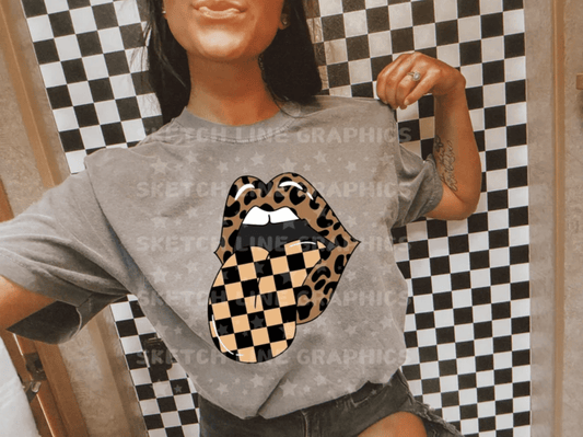 TRANSFER TUESDAY MAY 20TH TONGUE CHECKER LEAOPRD BROWN DTF DIRECT TO FILM transfers ADULT 10X11 - Do it yourself Transfers